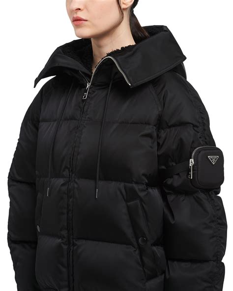 prada short re-nylon puffer jacket|prada sleeveless puffer jacket.